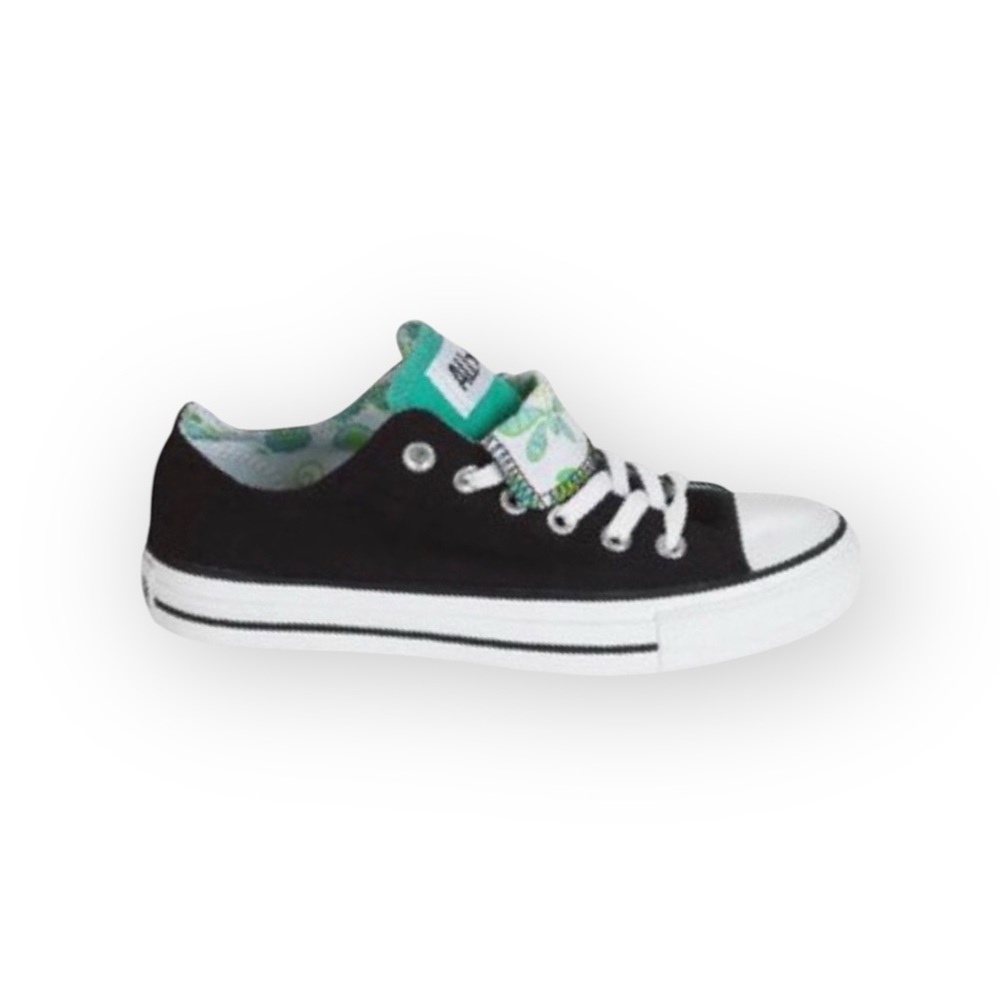 Converse ™️✪ Chuck Ox Double Tongue Sneakers ✪ Paisley Print Lining ✪ Black Teal